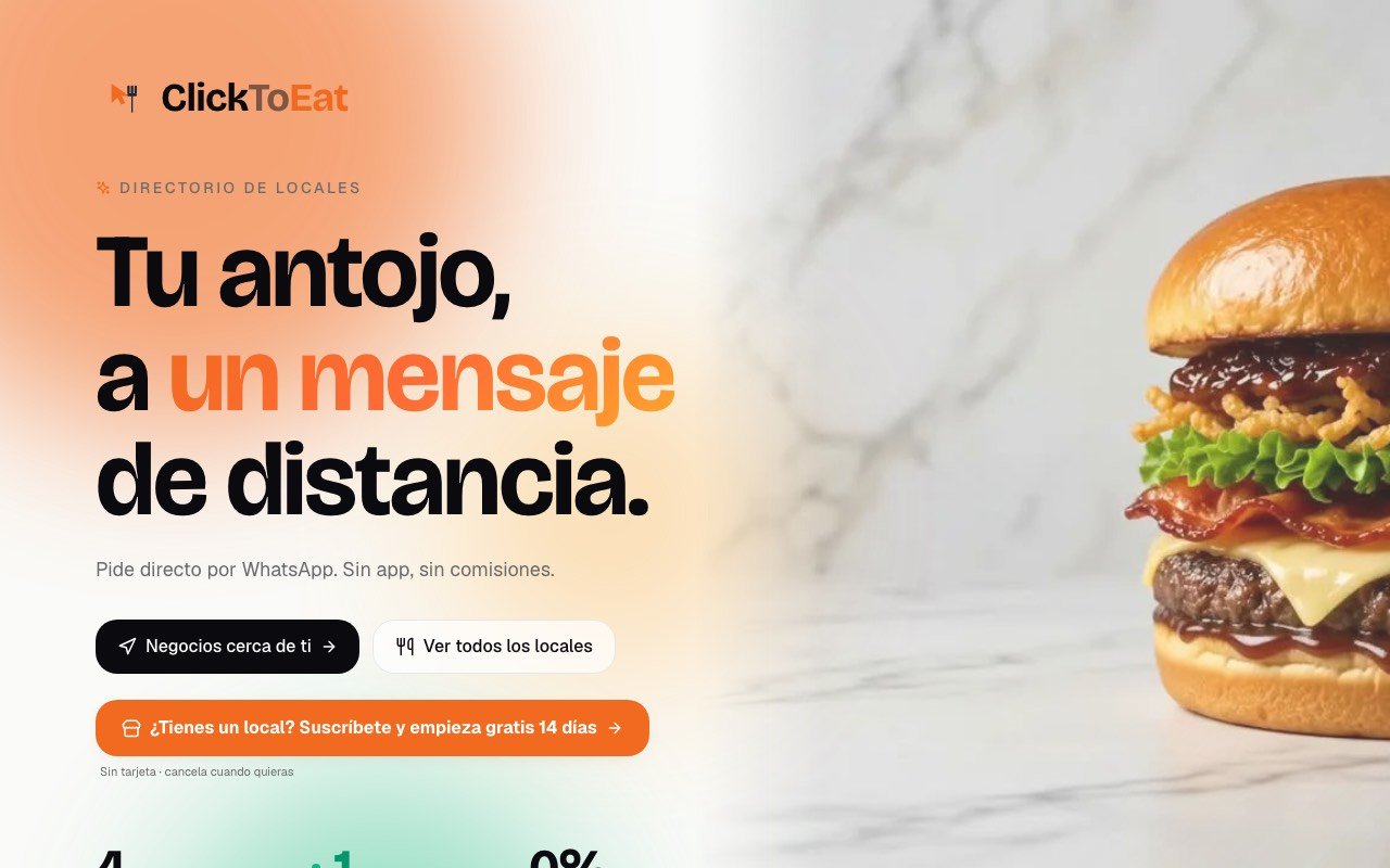 ClickToEat — pedidos por WhatsApp